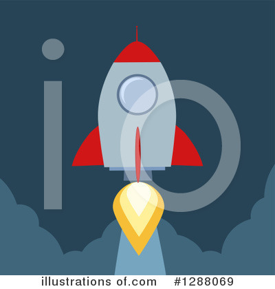 Royalty-Free (RF) Rocket Clipart Illustration by Hit Toon - Stock Sample #1288069