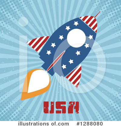 Royalty-Free (RF) Rocket Clipart Illustration by Hit Toon - Stock Sample #1288080