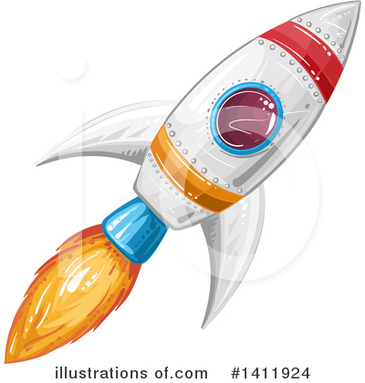Royalty-Free (RF) Rocket Clipart Illustration by merlinul - Stock Sample #1411924
