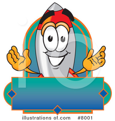 Royalty-Free (RF) Rocket Clipart Illustration by Mascot Junction - Stock Sample #8001