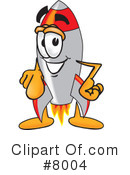 Rocket Clipart #8004 by Mascot Junction