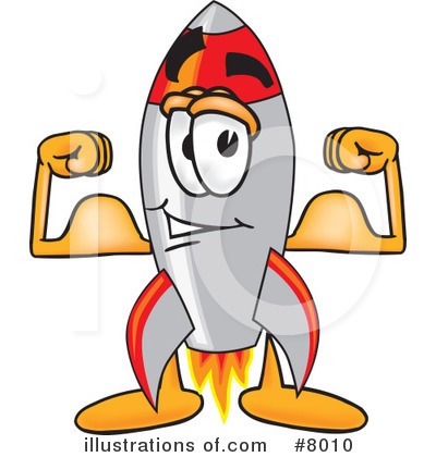Royalty-Free (RF) Rocket Clipart Illustration by Mascot Junction - Stock Sample #8010