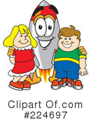 Rocket Mascot Clipart #224697 by Mascot Junction