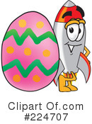 Rocket Mascot Clipart #224707 by Mascot Junction