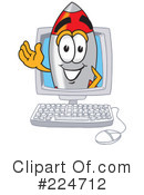 Rocket Mascot Clipart #224712 by Mascot Junction