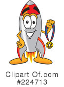 Rocket Mascot Clipart #224713 by Mascot Junction
