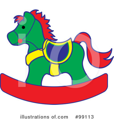 Royalty-Free (RF) Rocking Horse Clipart Illustration by Pams Clipart - Stock Sample #99113