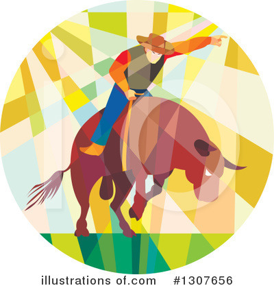 Royalty-Free (RF) Rodeo Clipart Illustration by patrimonio - Stock Sample #1307656