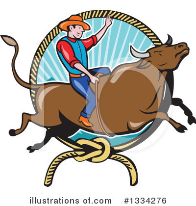 Royalty-Free (RF) Rodeo Clipart Illustration by patrimonio - Stock Sample #1334276