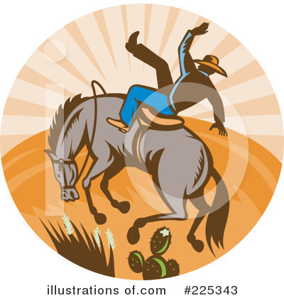Royalty-Free (RF) Rodeo Clipart Illustration by patrimonio - Stock Sample #225343