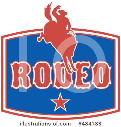Royalty-Free (RF) Rodeo Clipart Illustration by patrimonio - Stock Sample #434138