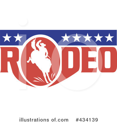 Royalty-Free (RF) Rodeo Clipart Illustration by patrimonio - Stock Sample #434139