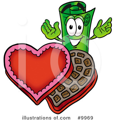 Royalty-Free (RF) Rolled Money Clipart Illustration by Mascot Junction - Stock Sample #9969