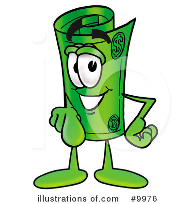 Royalty-Free (RF) Rolled Money Clipart Illustration by Mascot Junction - Stock Sample #9976