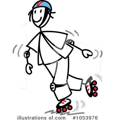 Royalty-Free (RF) Roller Blades Clipart Illustration by Frog974 - Stock Sample #1053976