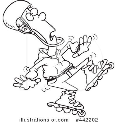 Royalty-Free (RF) Roller Blading Clipart Illustration by toonaday - Stock Sample #442202
