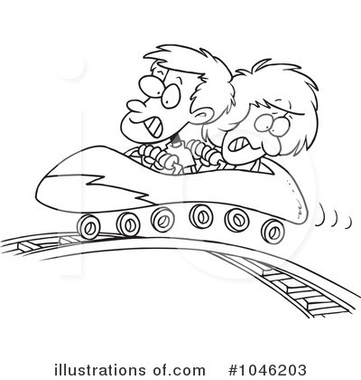Roller Coaster Clipart #1046203 by toonaday