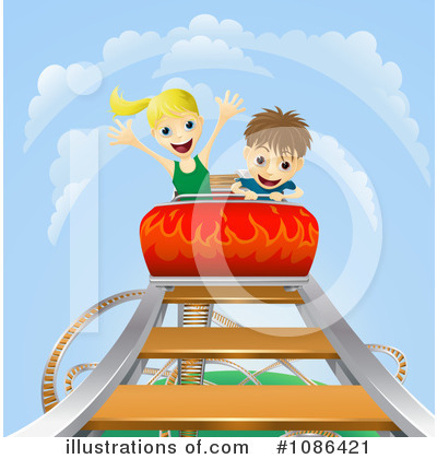 Roller Coaster Clipart #1086421 by AtStockIllustration