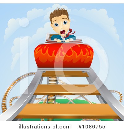 Roller Coaster Clipart #1086755 by AtStockIllustration