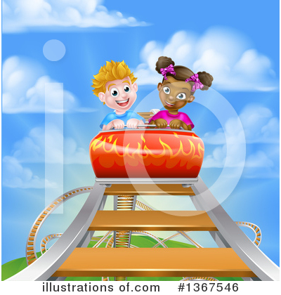 Roller Coaster Clipart #1367546 by AtStockIllustration
