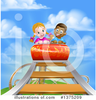 Roller Coaster Clipart #1375209 by AtStockIllustration