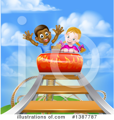 Roller Coaster Clipart #1387787 by AtStockIllustration