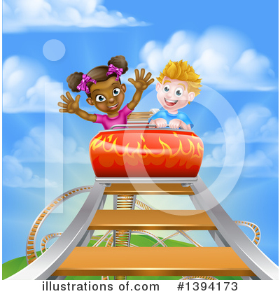 Roller Coaster Clipart #1394173 by AtStockIllustration
