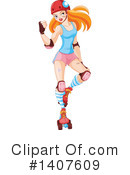 Roller Derby Clipart #1407609 by Pushkin