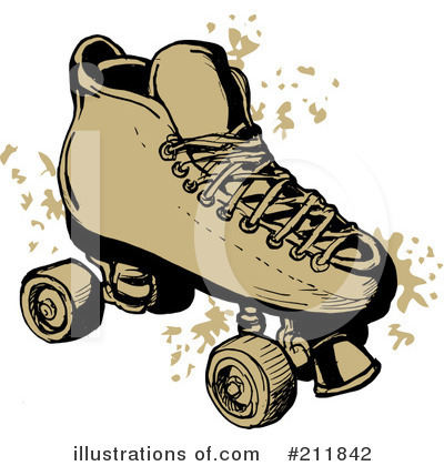 Royalty-Free (RF) Roller Skates Clipart Illustration by patrimonio - Stock Sample #211842