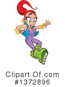 Roller Skating Clipart #1372896 by Clip Art Mascots