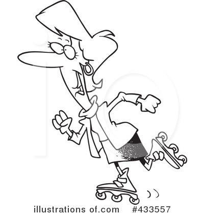 Royalty-Free (RF) Rollerblading Clipart Illustration by toonaday - Stock Sample #433557
