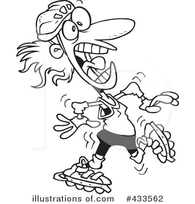 Royalty-Free (RF) Rollerblading Clipart Illustration by toonaday - Stock Sample #433562