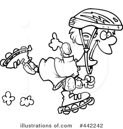 Roller Blading Clipart #442242 by toonaday
