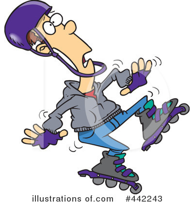 Rollerblading Clipart #442243 by toonaday