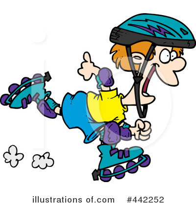 Royalty-Free (RF) Rollerblading Clipart Illustration by toonaday - Stock Sample #442252