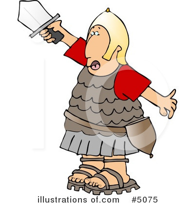 Royalty-Free (RF) Roman Army Clipart Illustration by djart - Stock Sample #5075