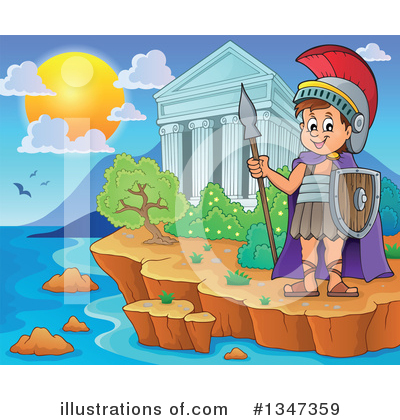 Royalty-Free (RF) Roman Soldier Clipart Illustration by visekart - Stock Sample #1347359