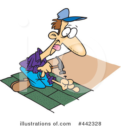 Royalty-Free (RF) Roofer Clipart Illustration by toonaday - Stock Sample #442328