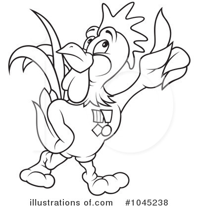 Royalty-Free (RF) Rooster Clipart Illustration by dero - Stock Sample #1045238