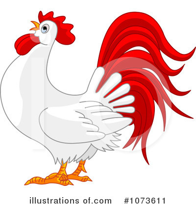 Royalty-Free (RF) Rooster Clipart Illustration by Pushkin - Stock Sample #1073611