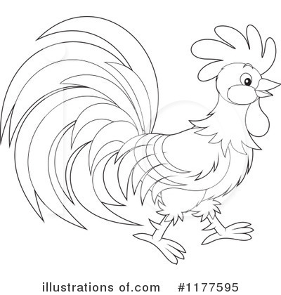 Rooster Clipart #1177595 by Alex Bannykh