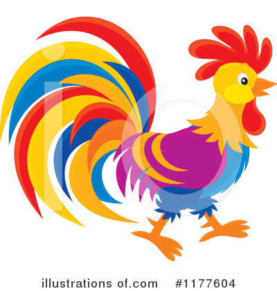 Rooster Clipart #1177604 by Alex Bannykh