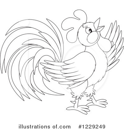 Rooster Clipart #1229249 by Alex Bannykh