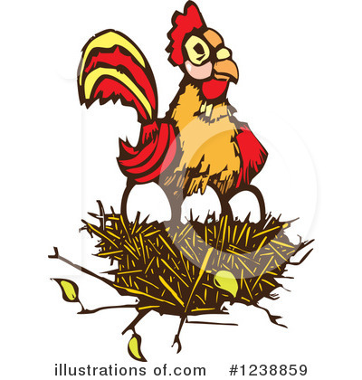 Royalty-Free (RF) Rooster Clipart Illustration by xunantunich - Stock Sample #1238859