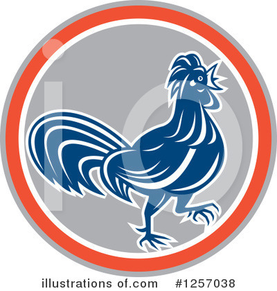 Royalty-Free (RF) Rooster Clipart Illustration by patrimonio - Stock Sample #1257038