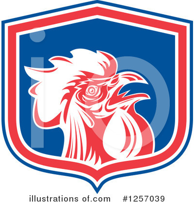 Royalty-Free (RF) Rooster Clipart Illustration by patrimonio - Stock Sample #1257039