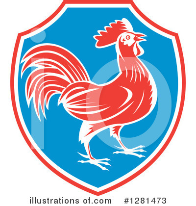 Royalty-Free (RF) Rooster Clipart Illustration by patrimonio - Stock Sample #1281473