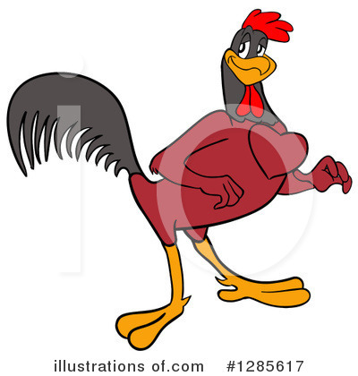 Royalty-Free (RF) Rooster Clipart Illustration by LaffToon - Stock Sample #1285617