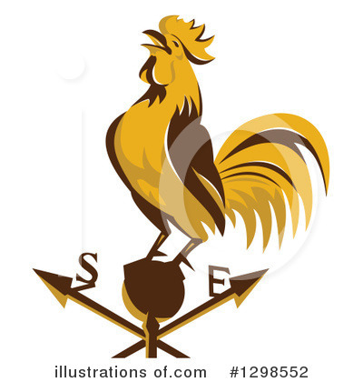 Royalty-Free (RF) Rooster Clipart Illustration by patrimonio - Stock Sample #1298552