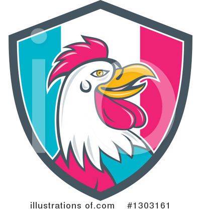 Royalty-Free (RF) Rooster Clipart Illustration by patrimonio - Stock Sample #1303161